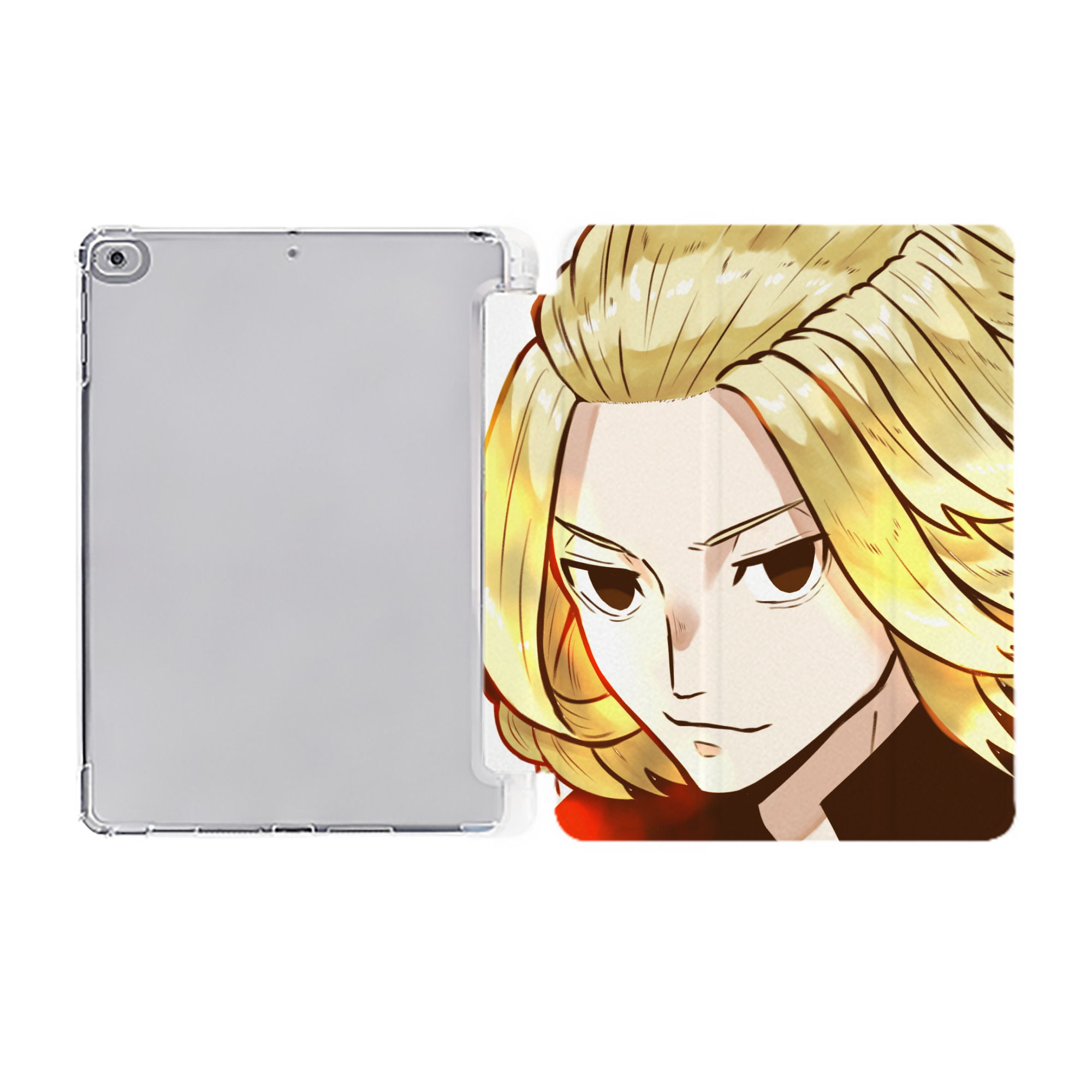 （画像用） 東京リベンジャーズ Tokyo Revengers IPad ケース ペン収納付き 三つ折りスタンド PUレザー×シリコン 対応機種9.5/10.5/10.9インチ